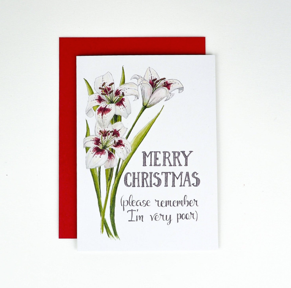 50% OFF Naughty Floral Holiday Cards