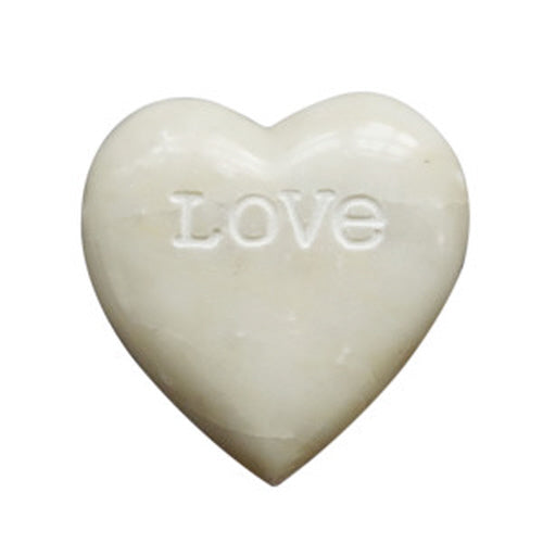 4"L Engraved 'Love' Heart Soapstone